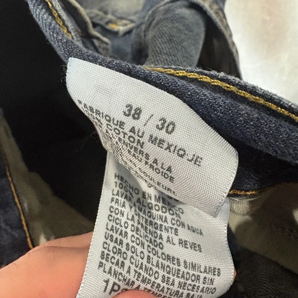 Nautica Jeans Co Mens 38x30 Blue Denim Relaxed Straight Leg Pants 100% Cotton